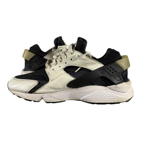 Nike Air Huarache DD1068-001 Black White Gold Men’s Size 13 Retro Sneakers - Picture 6 of 8